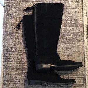 Calvin Klein Black Suede Boots 8.5
